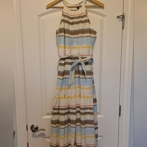 DKNY Multicolor Striped Maxi Dress